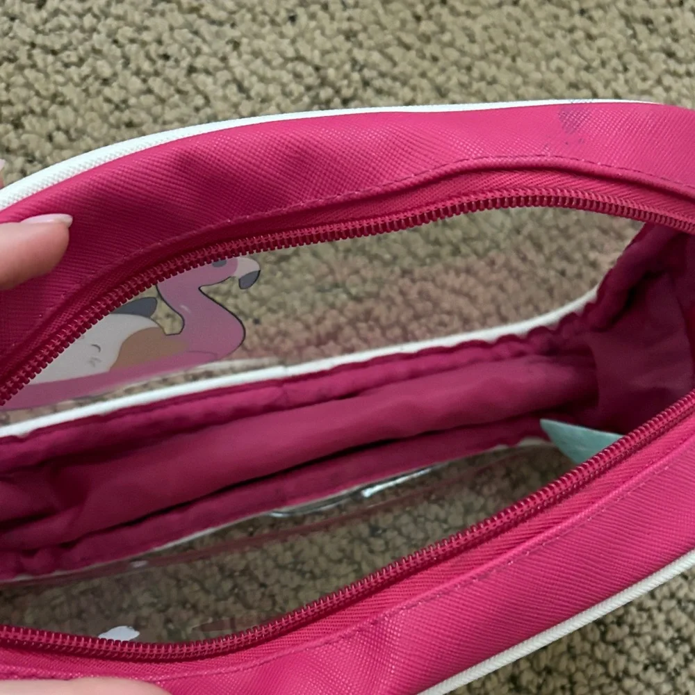 Pink Flamingo Clear Cosmetic Bag